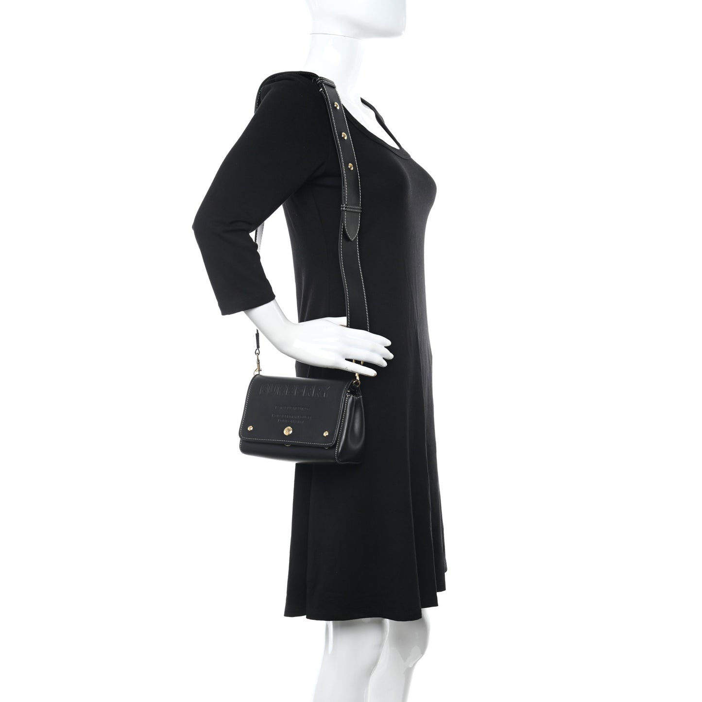 Smooth Calfskin Hackberry Crossbody Bag Black
