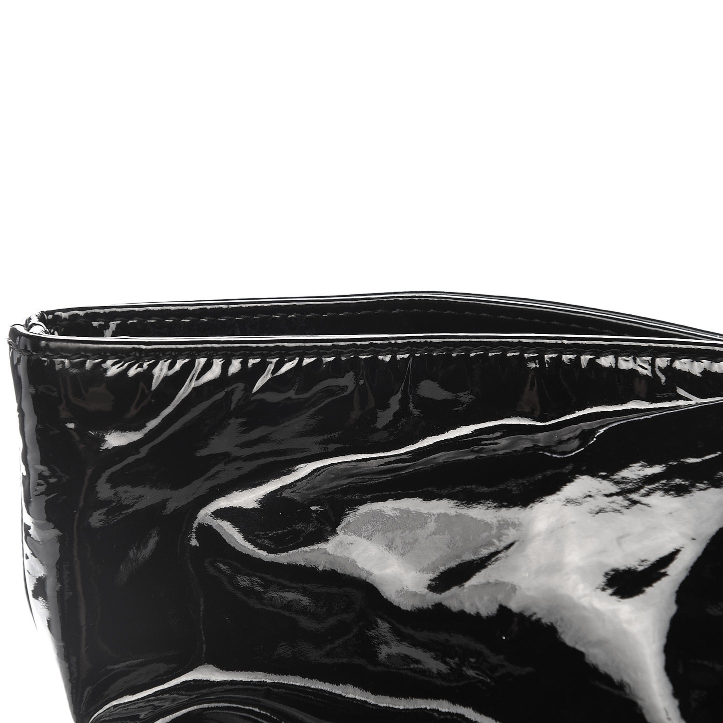 Patent Bonbons Shopper Tote Black