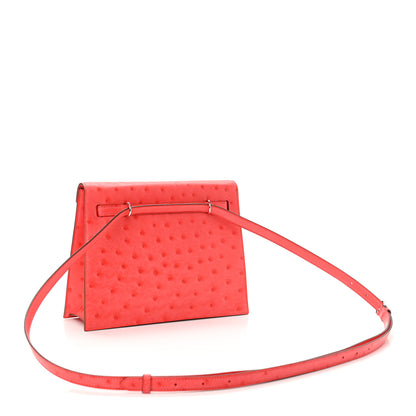 Hermes Ostrich Kelly Danse II Belt Bag Rose Texas 2 of 13