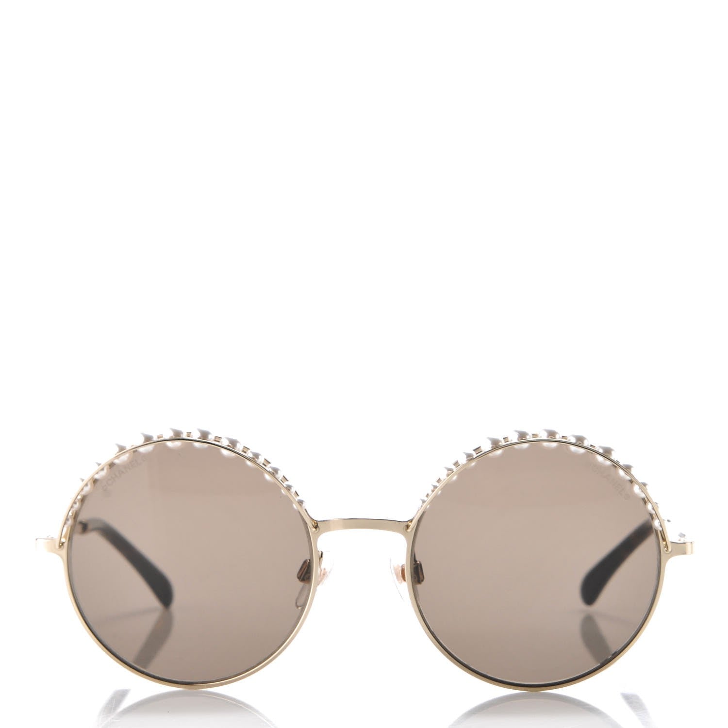 Chanel Pearl Round Polarized Sunglasses 4234-H Tortoise 2 of 6