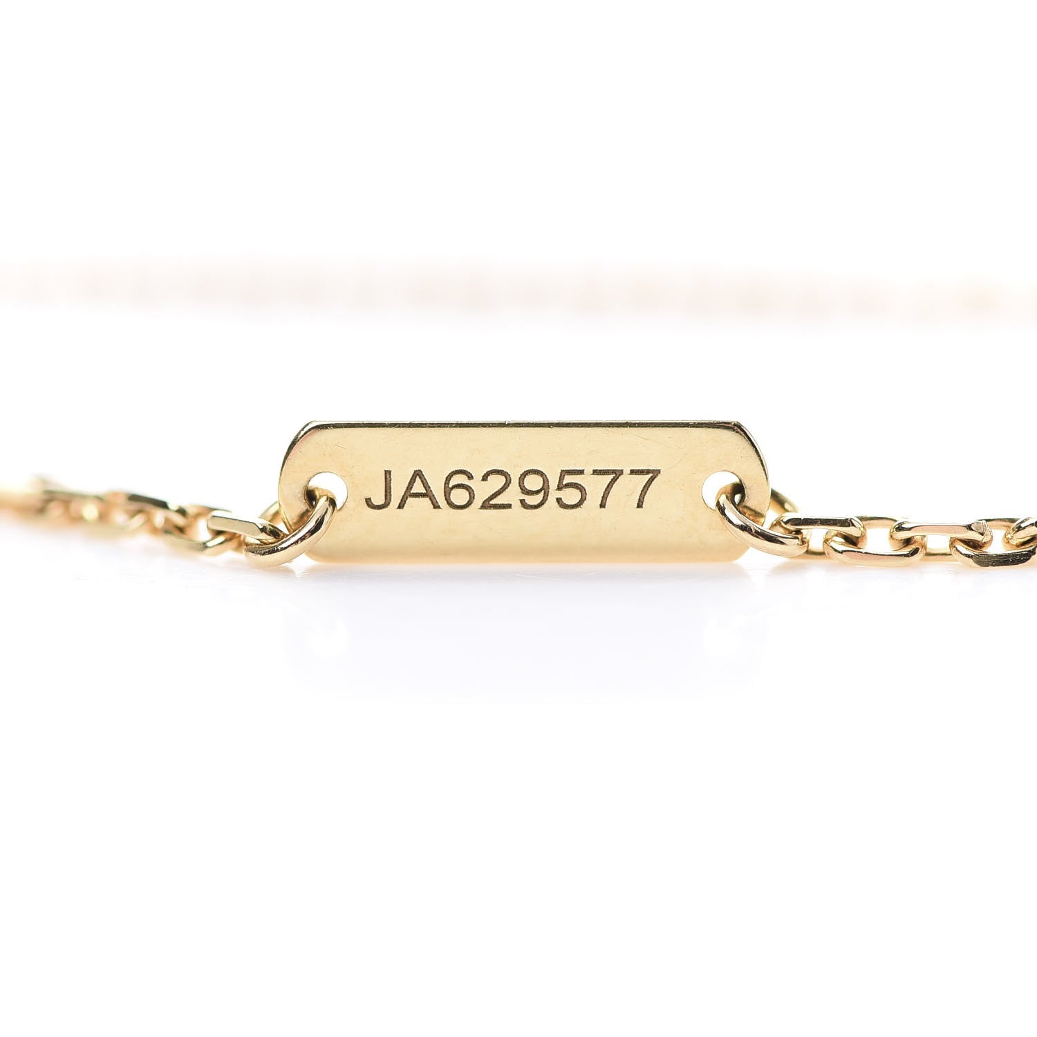 Van Cleef & Arpels 18K Yellow Gold Mother of Pearl Vintage Alhambra Pendant Necklace 4 of 6