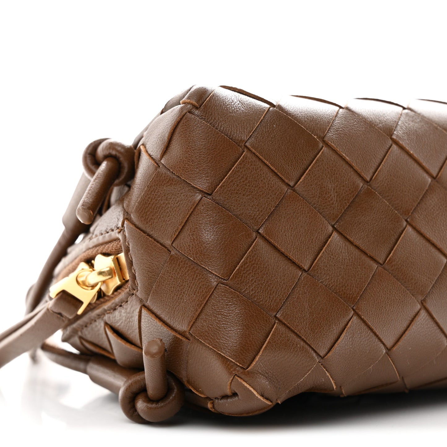 Nappa Intrecciato Mini Concert Pouch Noccio