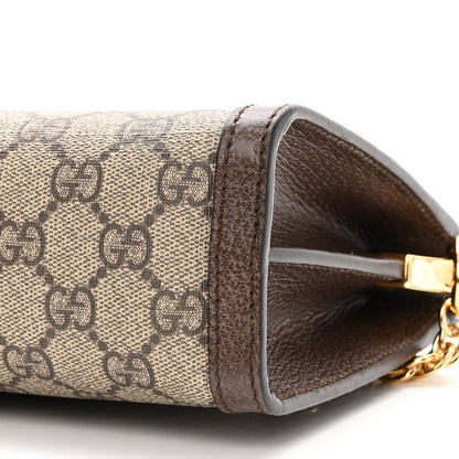 Gucci GG Supreme Monogram Web Small Ophidia Chain Shoulder Bag Brown 10 of 10
