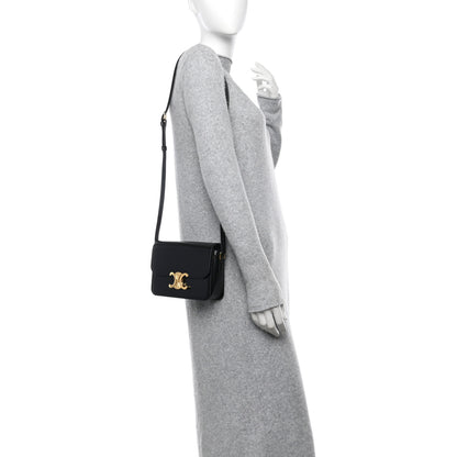 Celine Shiny Calfskin Teen Triomphe Black 2 of 9