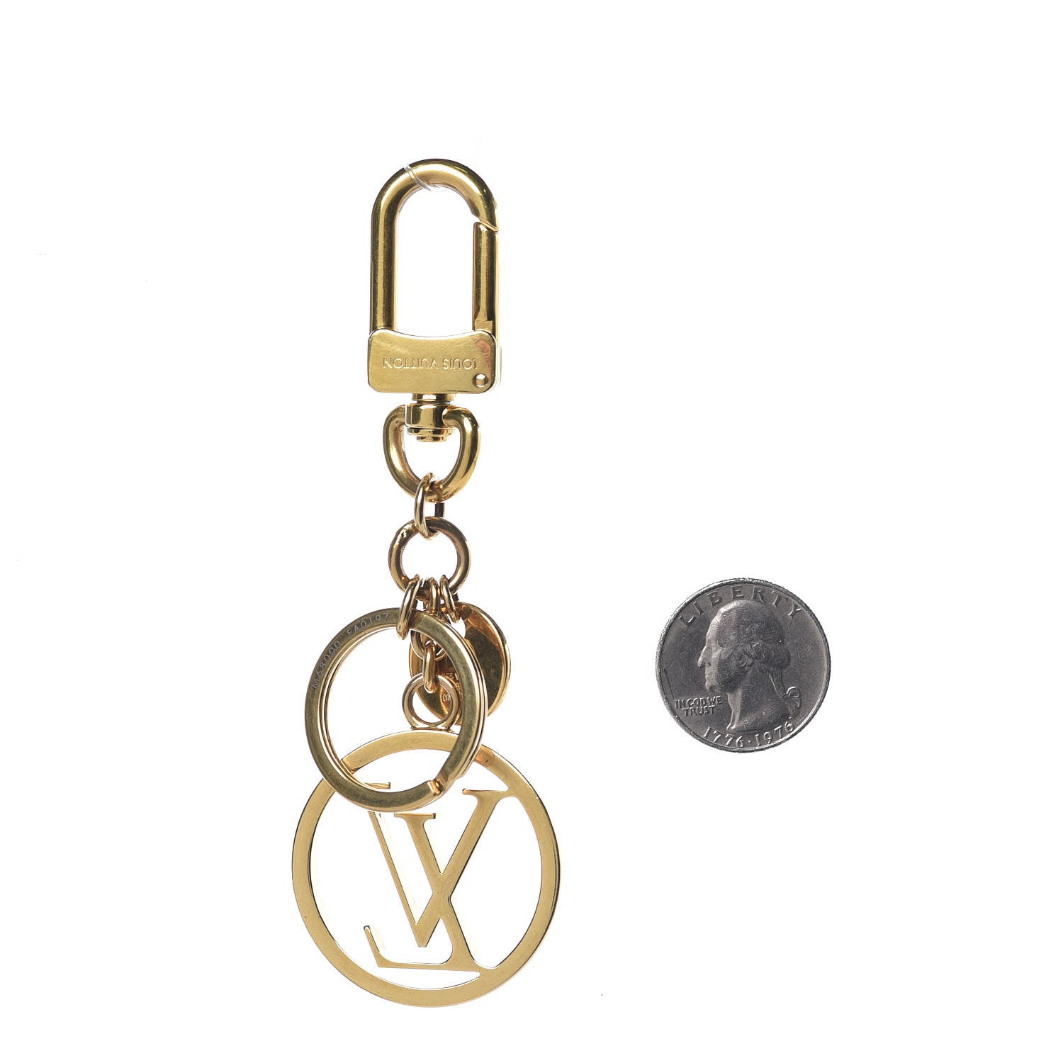 Louis Vuitton LV Circle Bag Charm Key Holder Gold 2 of 3