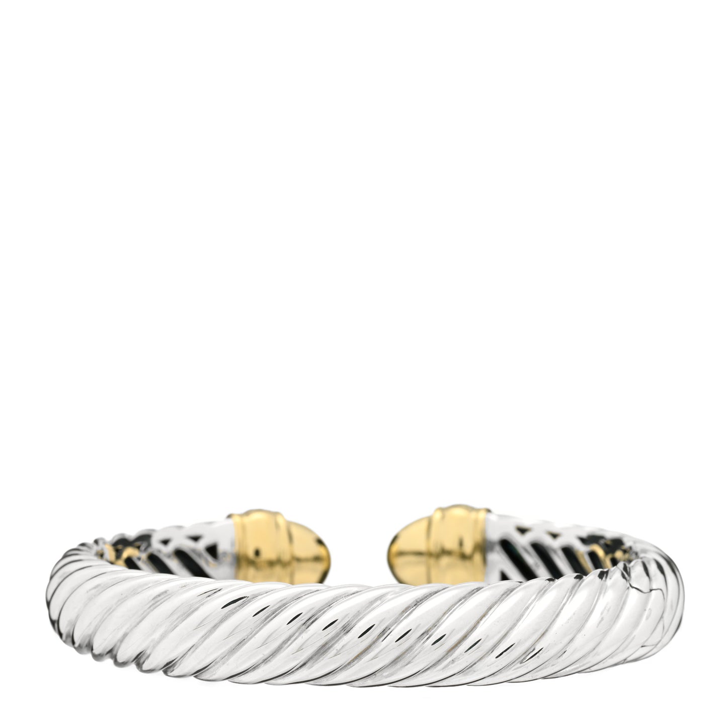 Sterling Silver 18K Yellow Gold Diamond 10mm Waverly Bracelet