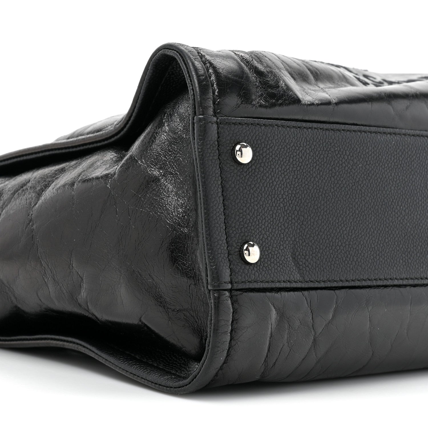 Chanel Glazed Calfskin Small Deauville Tote Black 9 of 12