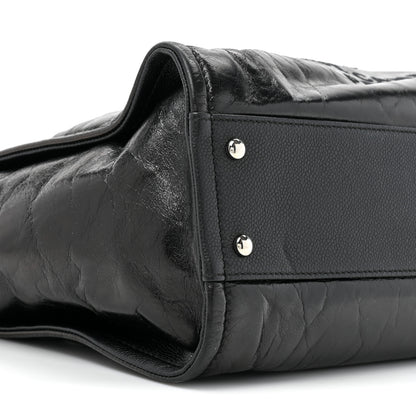 Chanel Glazed Calfskin Small Deauville Tote Black 9 of 12
