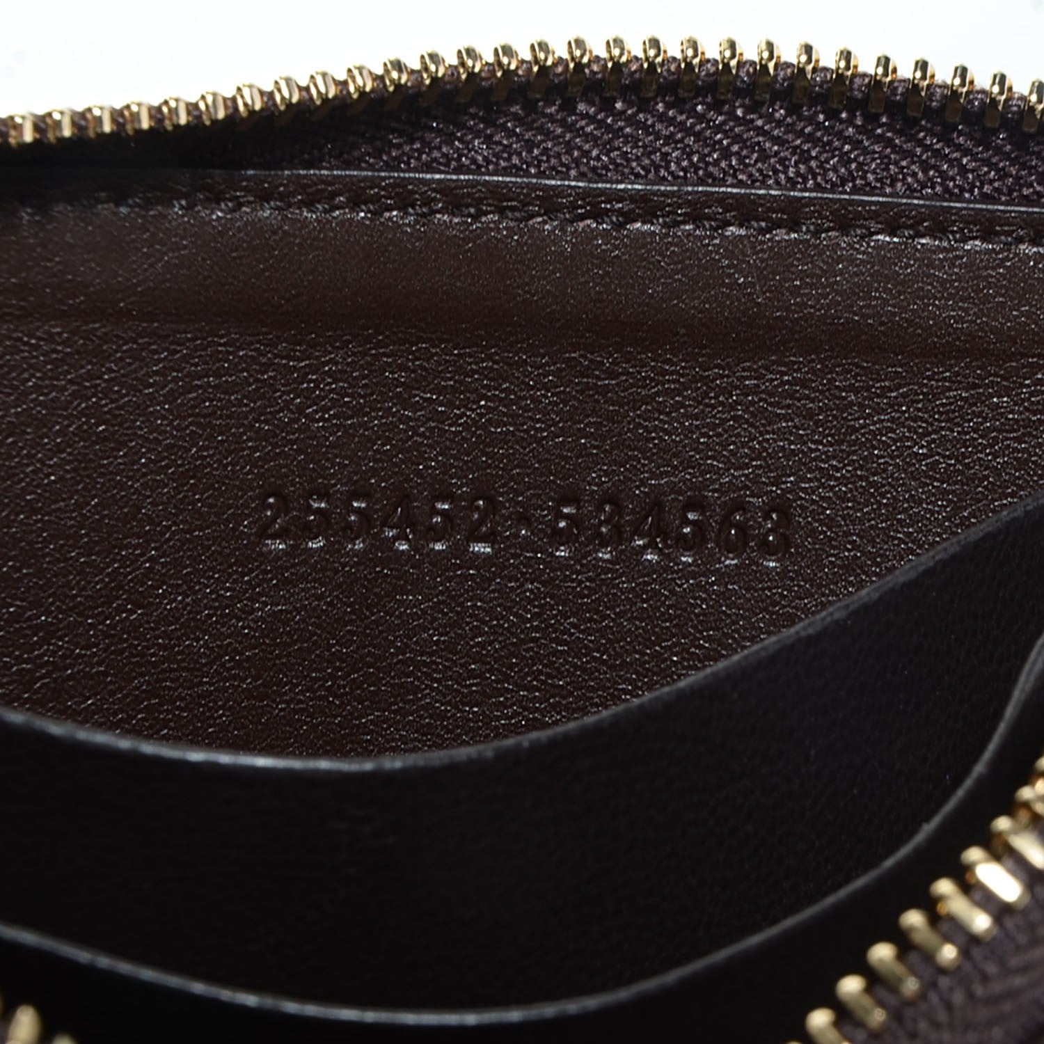 Gucci Guccissima Zip Around Card Case Chocolate 8 of 8
