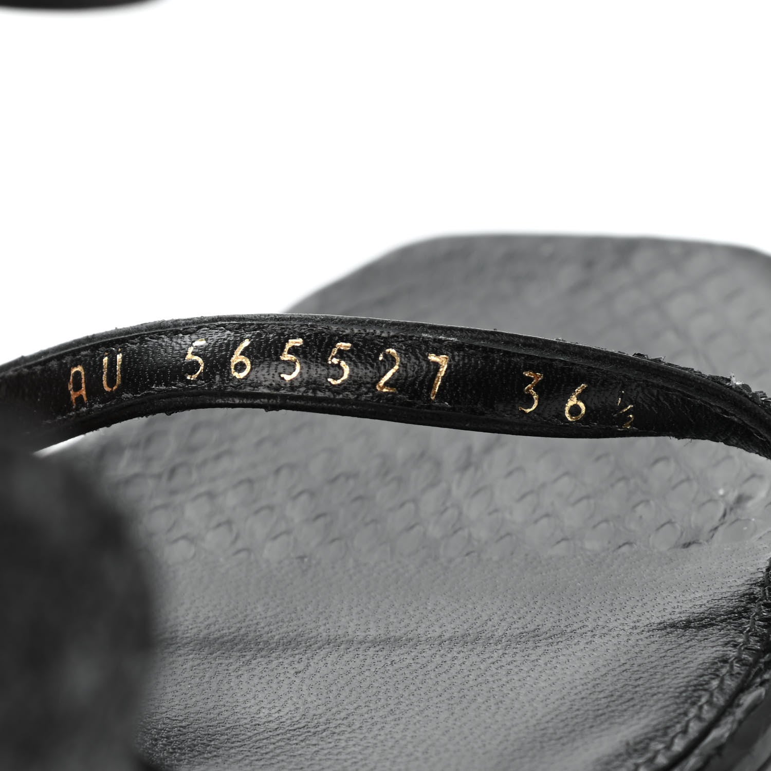 Saint Laurent Glitter Opyum Sandals 36.5 Black 8 of 13