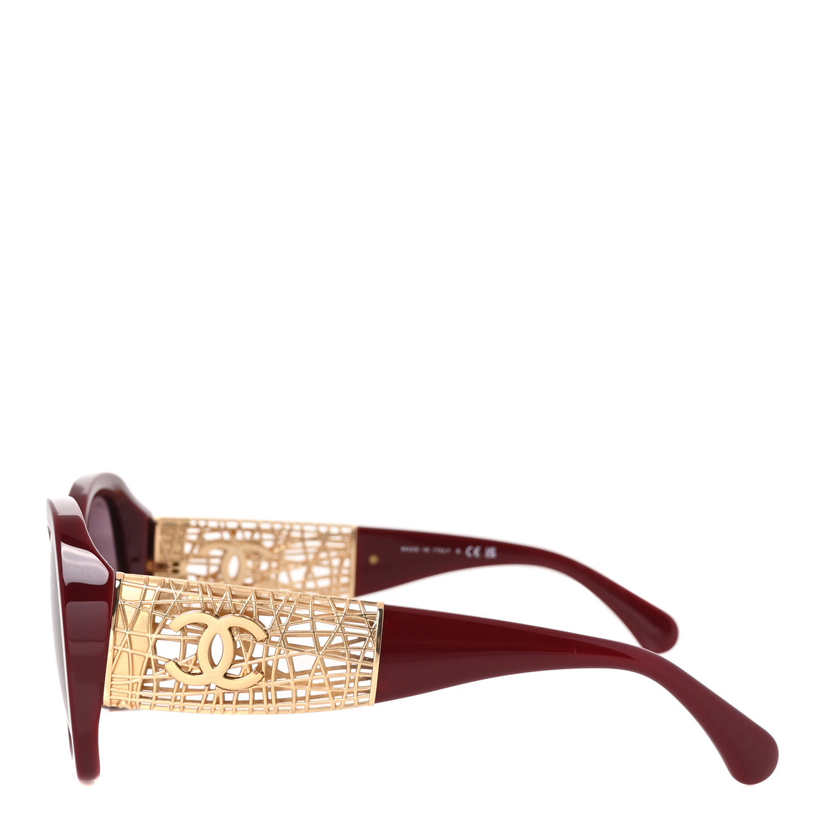 Chanel Acetate Metal Butterfly Sunglasses 5531-A Red 3 of 7