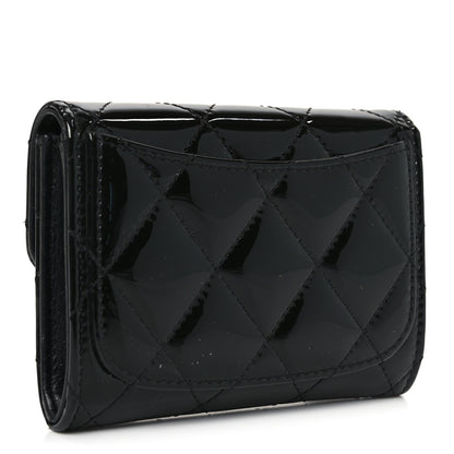 Chanel Patent Quilted Reissue Flap Card Holder Wallet So Black 3 of 8
