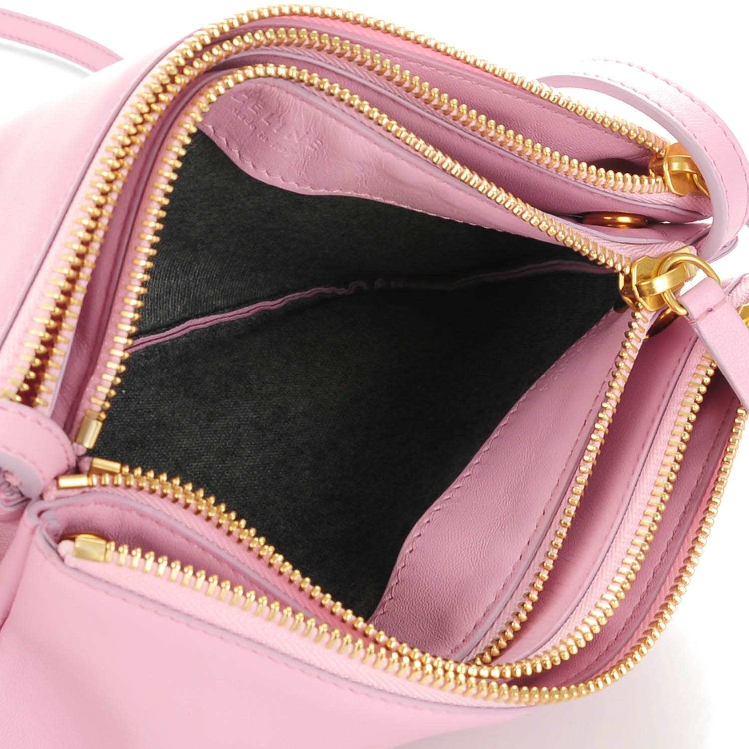 Celine Lambskin Small Trio Crossbody Bag Pink 6 of 9