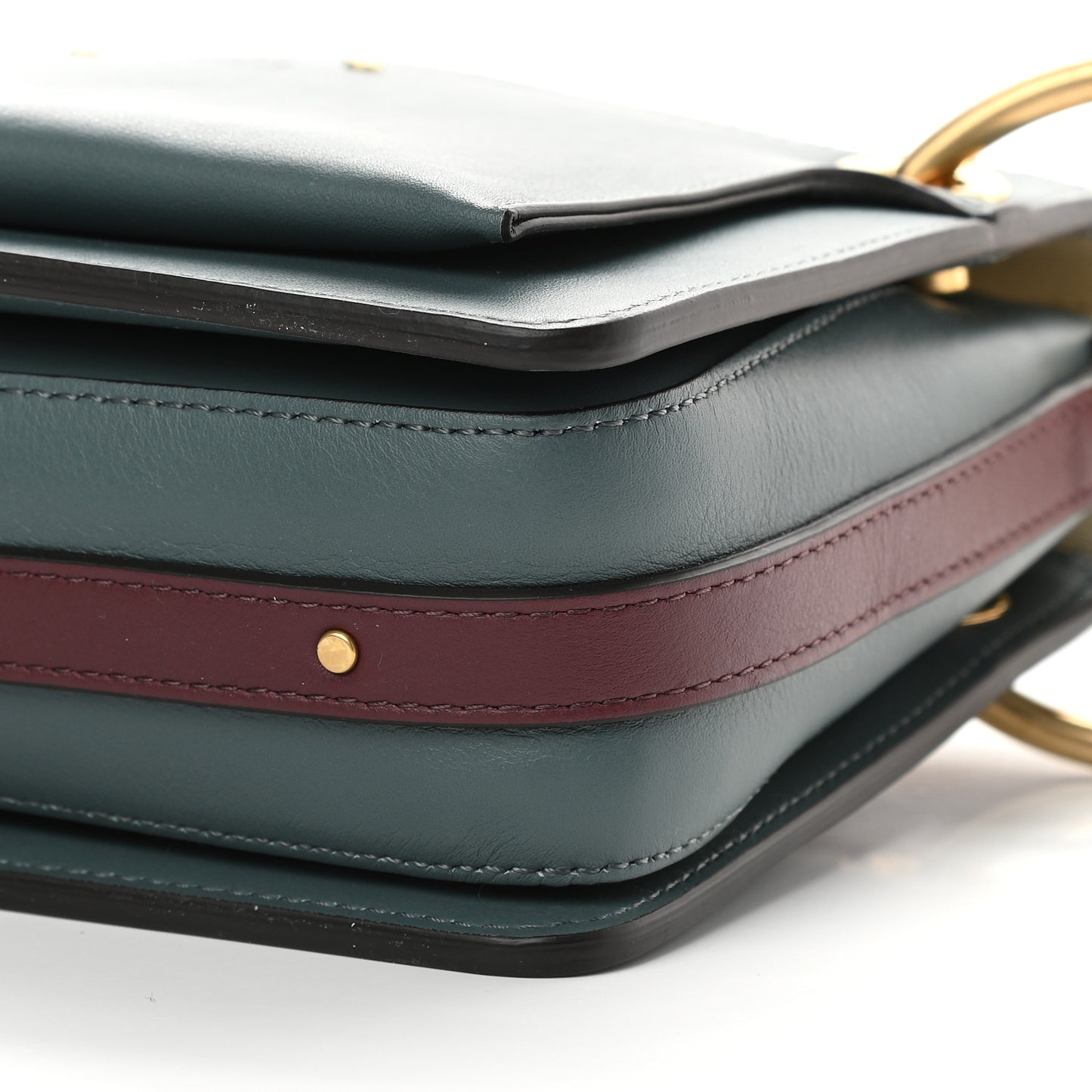 Calfskin Small Roy Tri-Color Bag White Blue