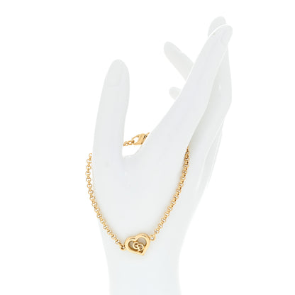 Christian Dior Metal Heart Chain Bracelet Gold 2 of 4