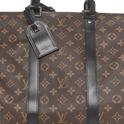Louis Vuitton Monogram Macassar Keepall Bandouliere 55 7 of 9