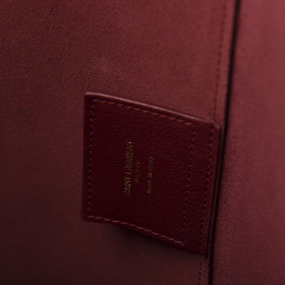Saint Laurent Calfskin Large Shopping Tote Bordeaux 9 of 12