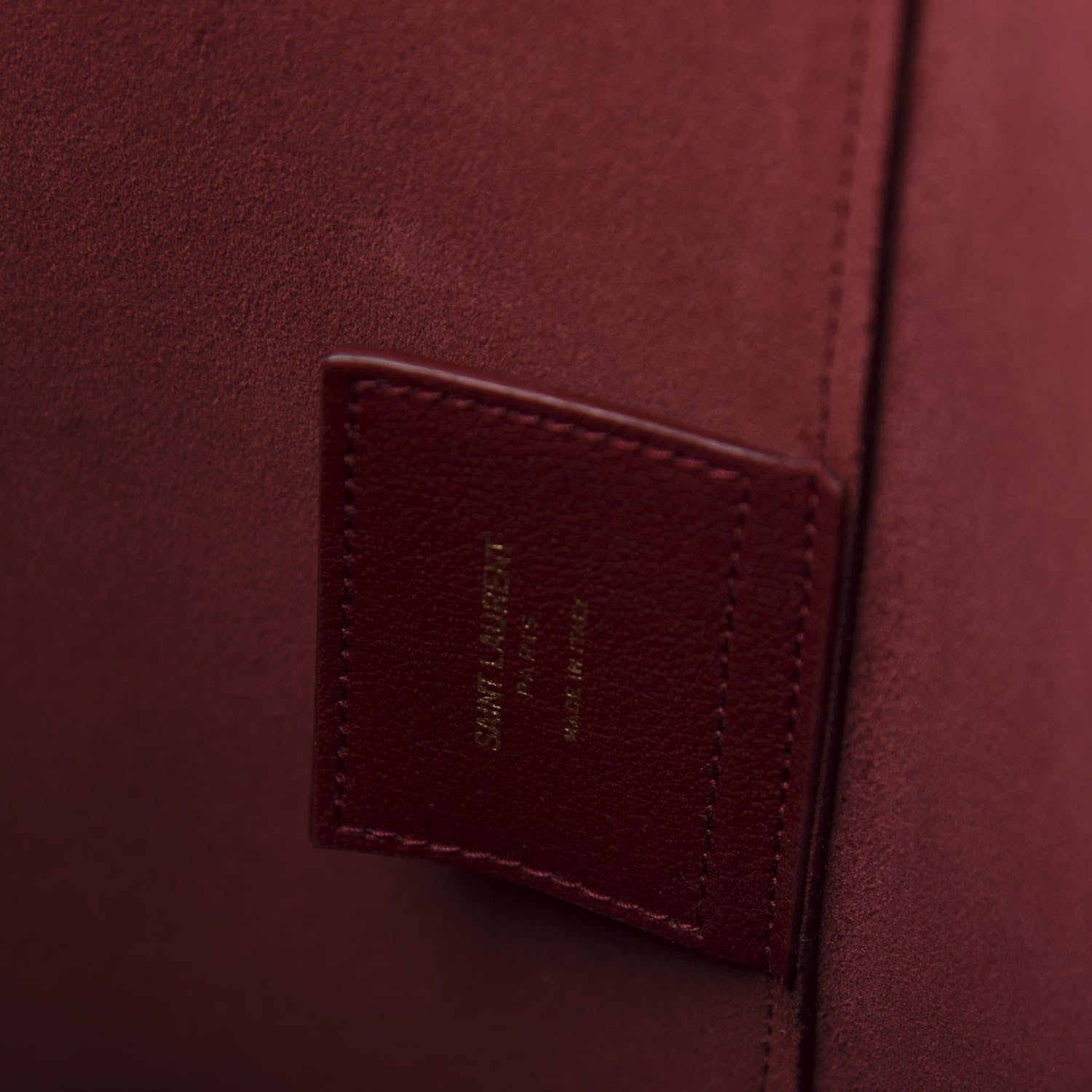 Saint Laurent Calfskin Large Shopping Tote Bordeaux 9 of 12