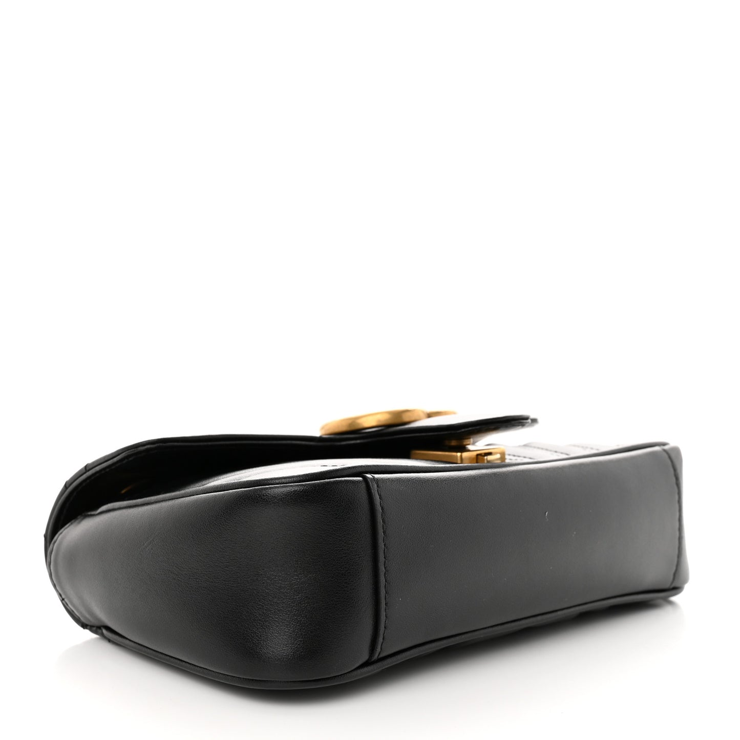 Calfskin Matelasse Mini GG Marmont Shoulder Bag Black
