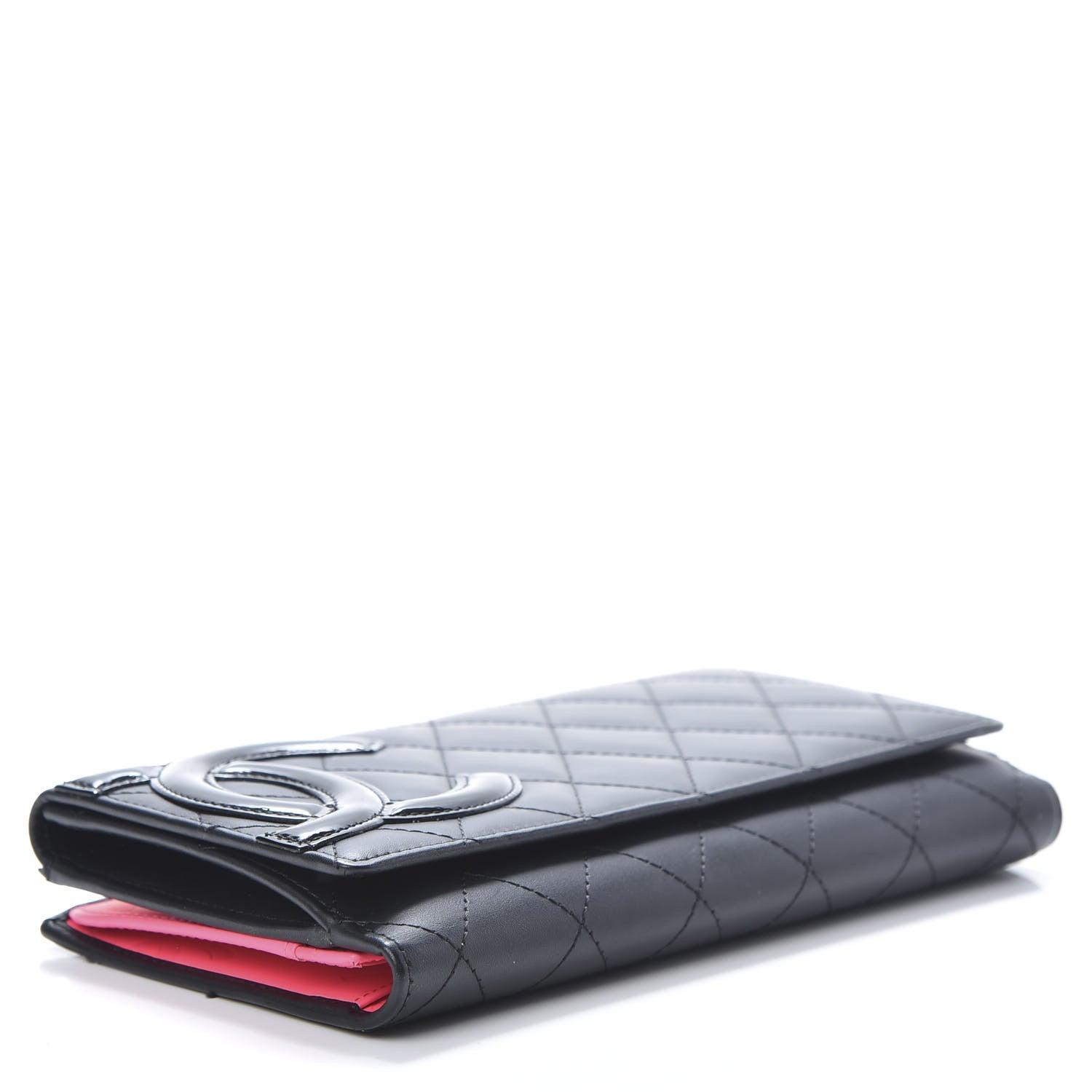 Chanel Calfskin Quilted Cambon Gusset Flap Wallet Black 4 of 10