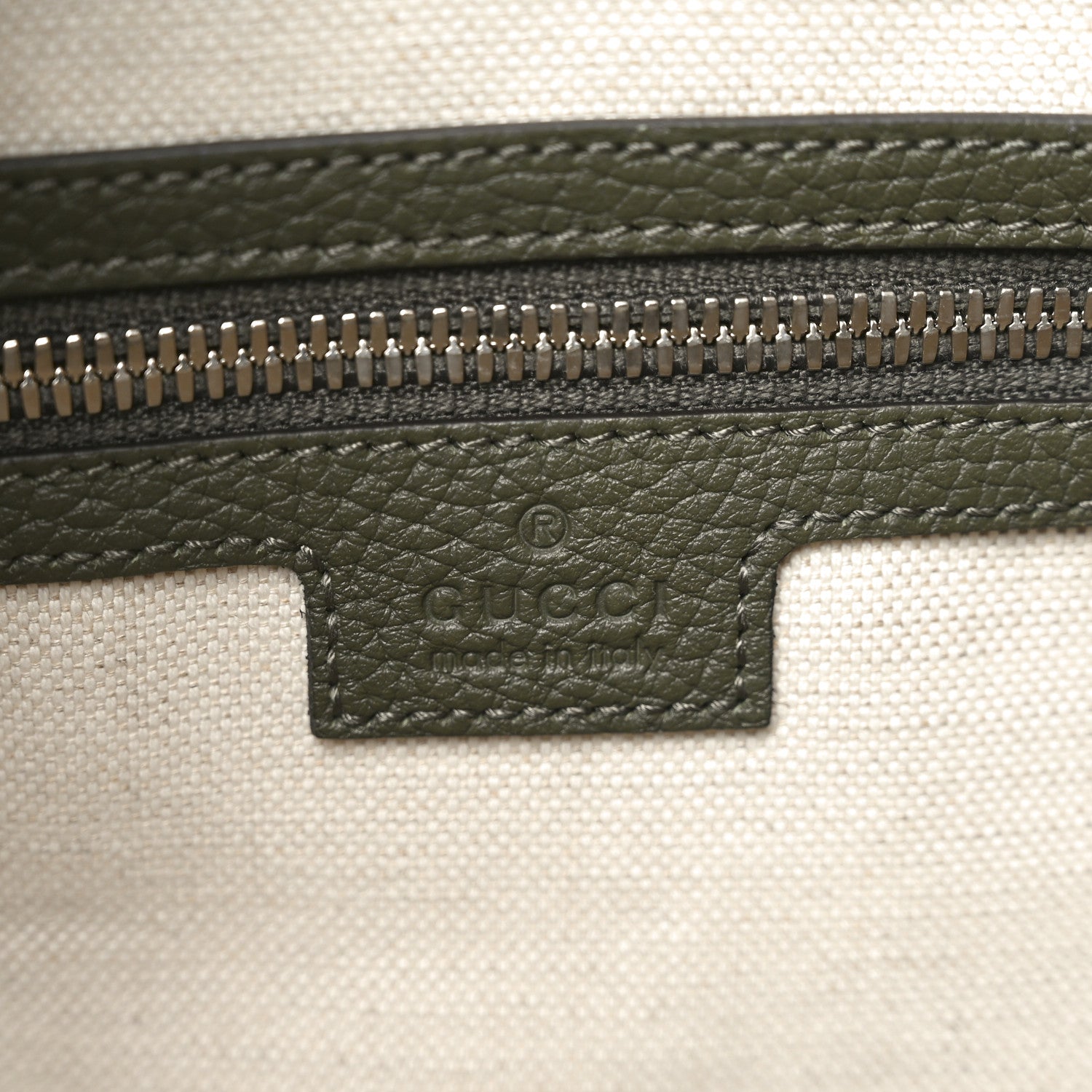 Gucci Piuma Calfskin Jumbo GG Embossed Large Duffle Bag Dark Vintage Olive 5 of 9