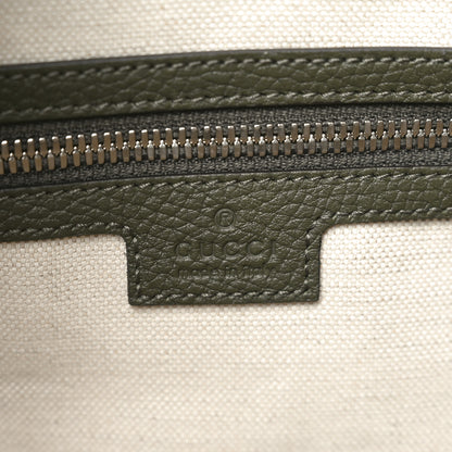 Gucci Piuma Calfskin Jumbo GG Embossed Large Duffle Bag Dark Vintage Olive 5 of 9