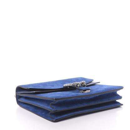 Gucci Suede Medium Dionysus Shoulder Bag Blue 4 of 9