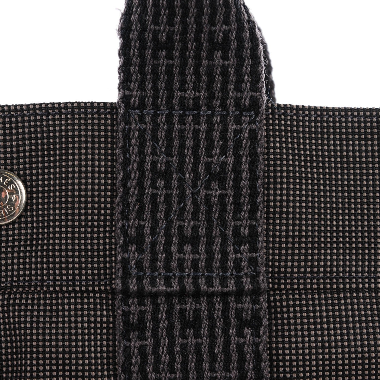 Hermes Canvas Herline PM Tote Grey 3 of 14