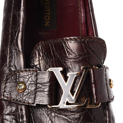 Louis Vuitton Mens Crocodile Monte Carlo Loafers 10 Cacao 10 of 10