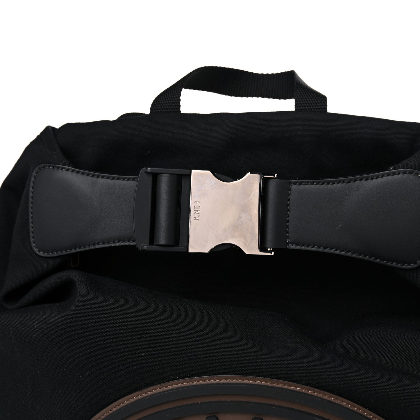 Nylon Stamp Patch Cross Strap Backpack Black Maya