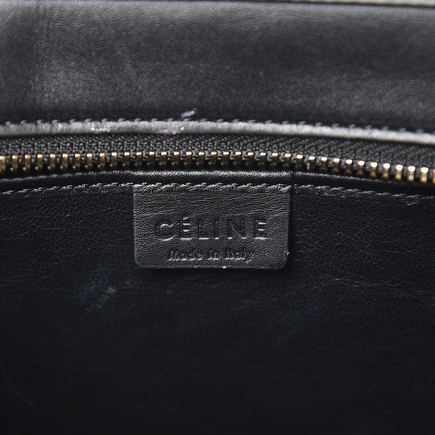 Celine Bullhide Calfskin Nubuck Bi-Color Nano Luggage Black White 9 of 9