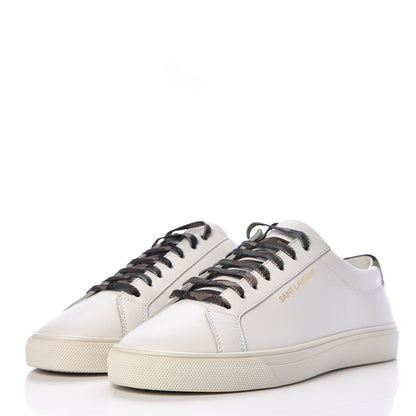 Saint Laurent Calfskin Camouflage Womens Andy Low Top Sneakers 36.5 Optic White 3 of 9