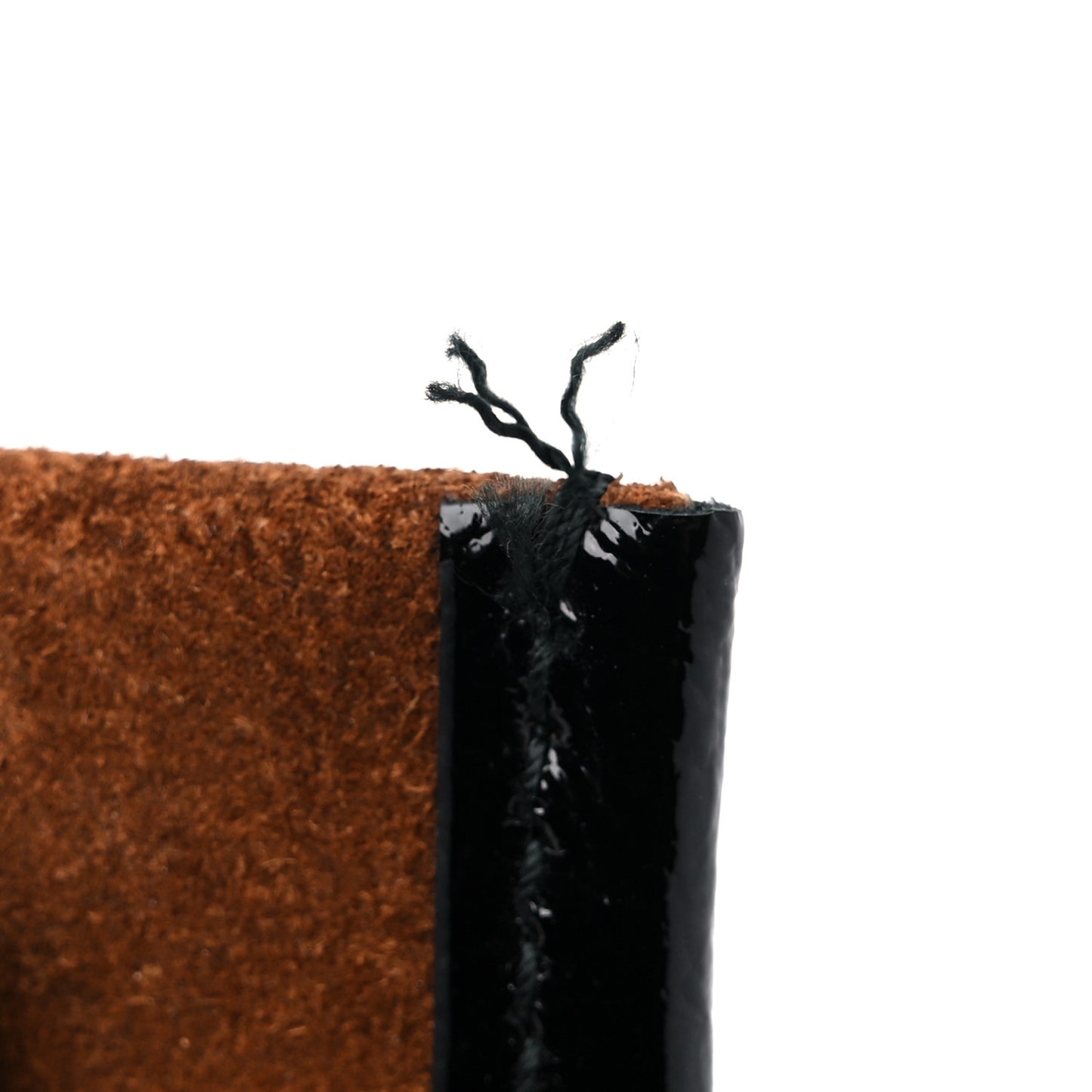 Suede Patent Large Rajah Chain Tote Nocciola Black