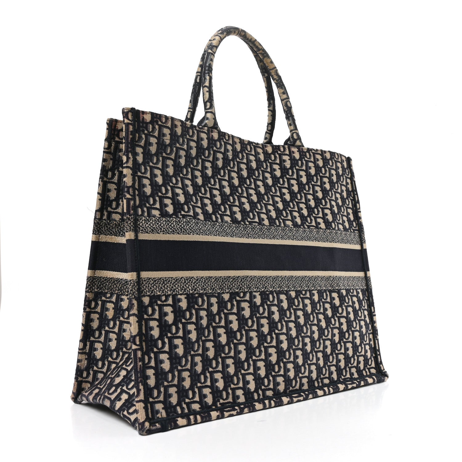 Christian Dior Oblique Large Book Tote Blue Multicolor 3 of 10