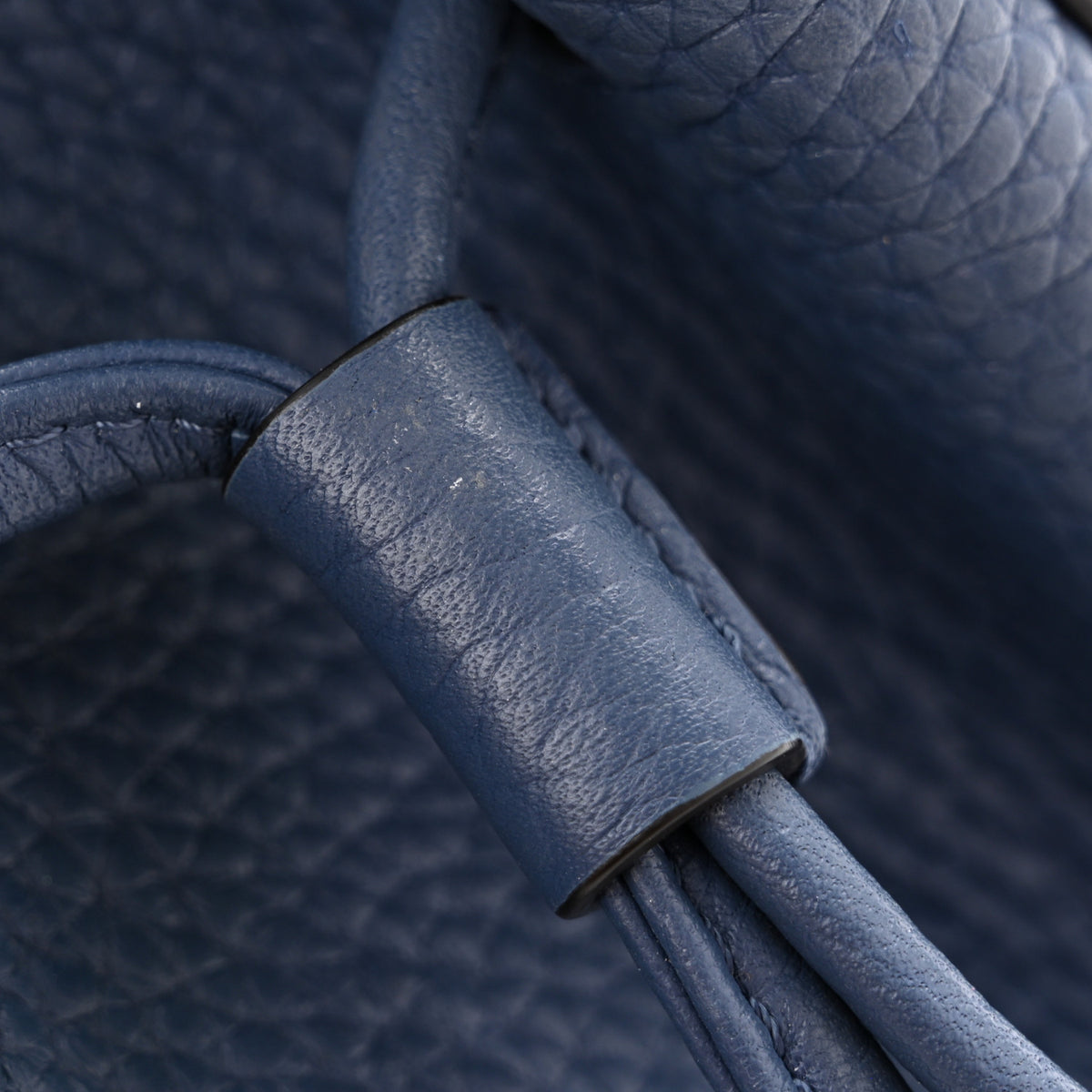 Heavy Grain Calfskin Mini Millie Steel Blue