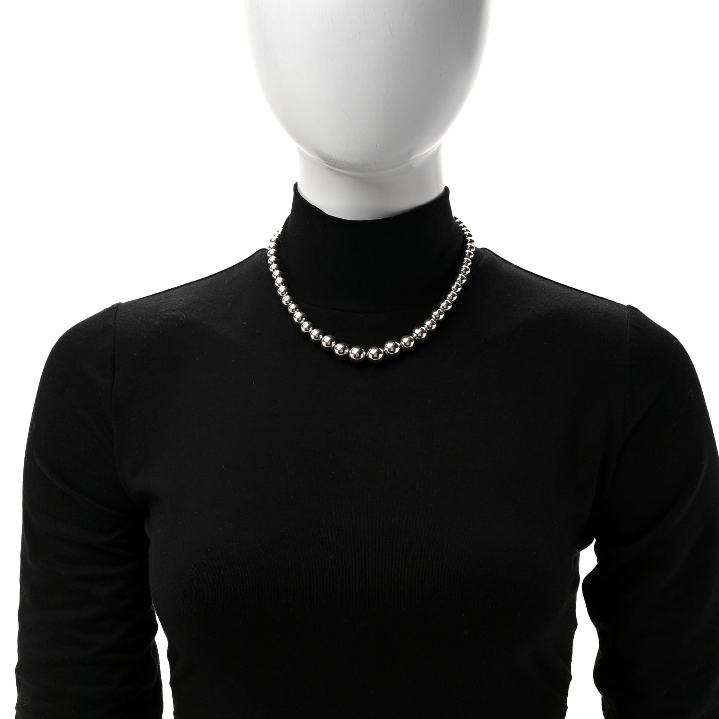 Sterling Silver Hardwear Graduated Ball Necklace