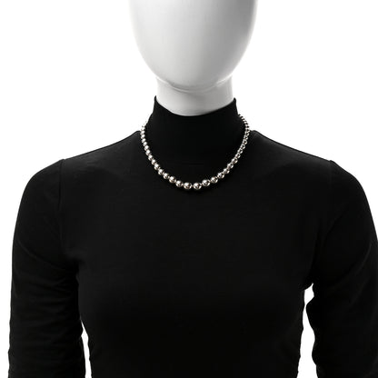 Tiffany Sterling Silver Hardwear Graduated Ball Necklace 2 of 5
