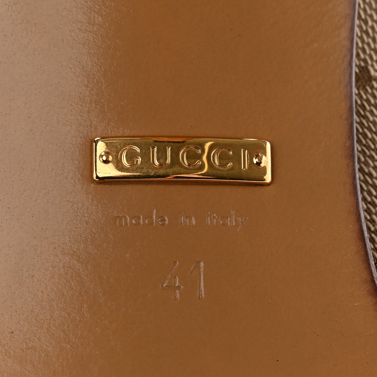 Gucci Monogram Malaga Kid Lisa Mid Heel Boots 41 Beige Ebony 6 of 13