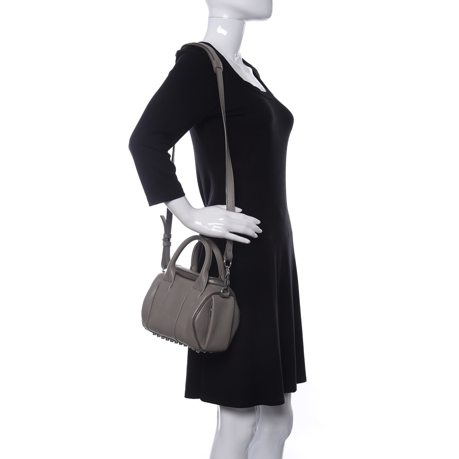 Alexander Wang Pebbled Lambskin Rockie Oyster 2 of 10