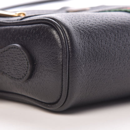 Gucci Calfskin Web Mini Ophidia Shoulder Bag Black 9 of 11