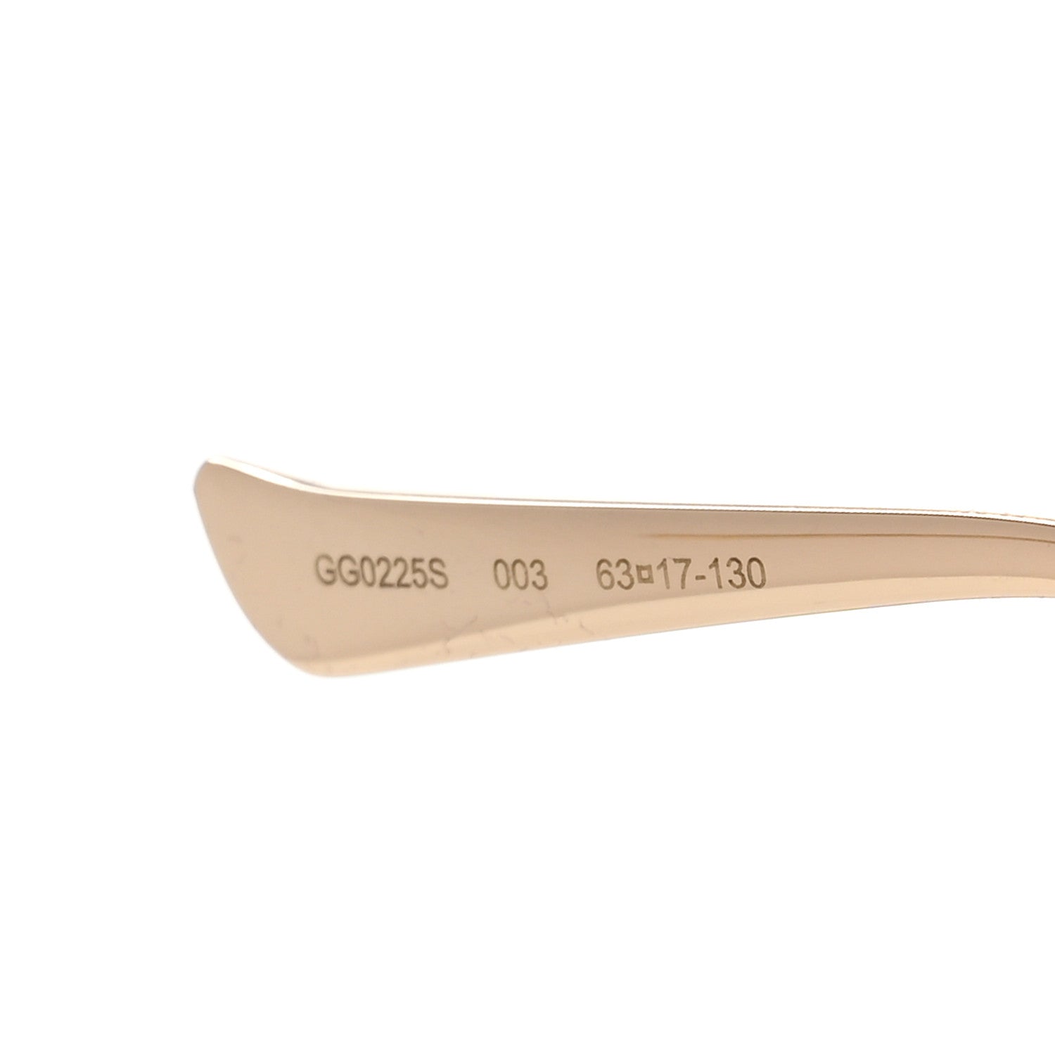 Gucci Metal Oversized Round Frame GG0225S Sunglasses Gold 7 of 8
