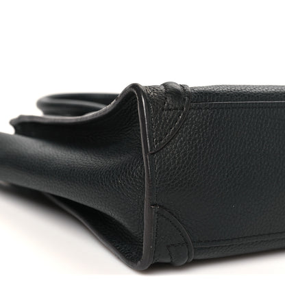 Celine Pebbled Calfskin Nano Luggage Black 8 of 9
