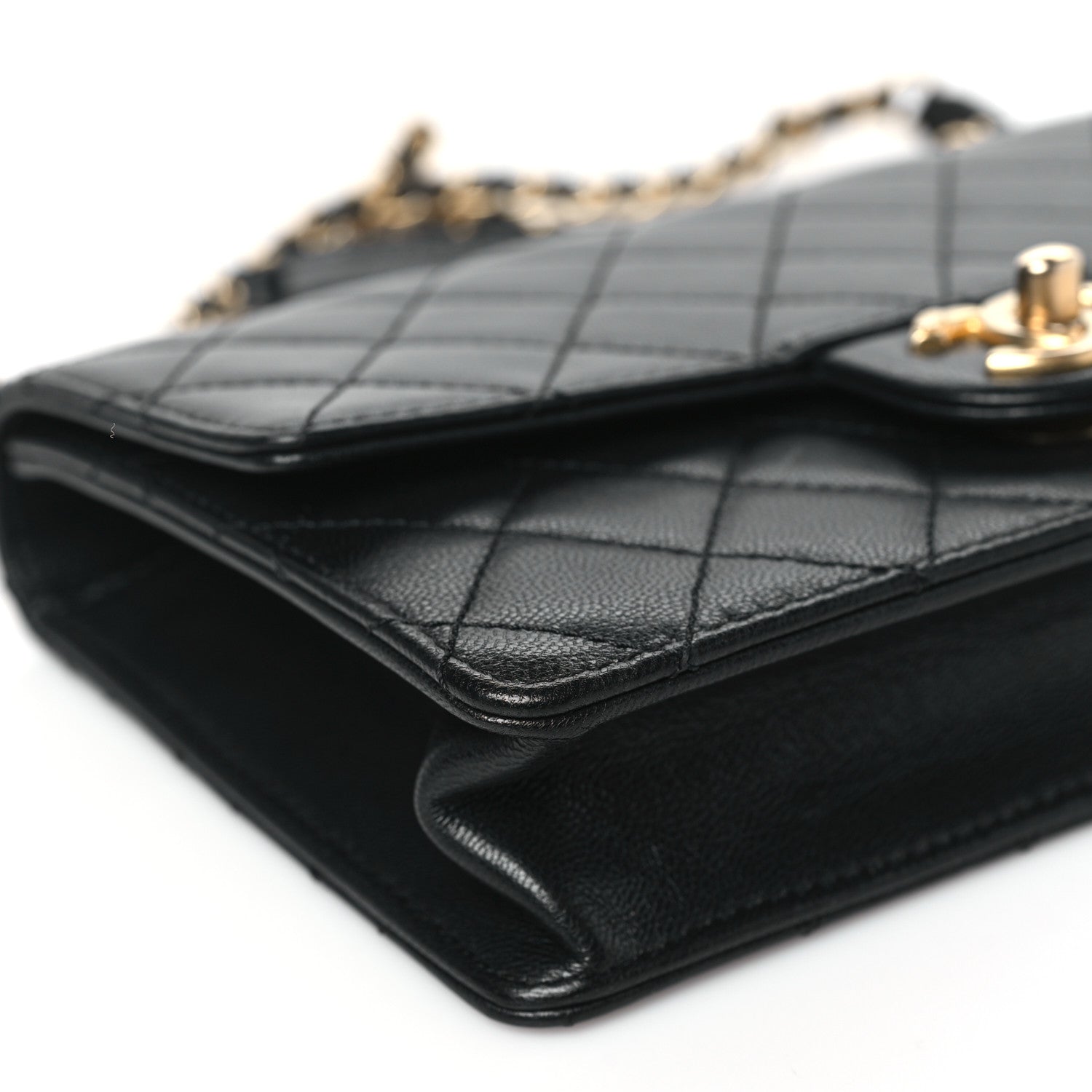 Chanel Lambskin Quilted Small Chic Pearls Flap Black 9 of 10