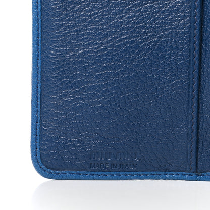 Miu Miu Goatskin Madras Compact Flap Wallet Cobalto Marea 6 of 8