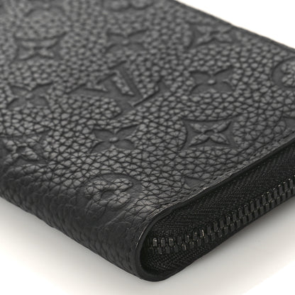 Louis Vuitton Taurillon Monogram Vertical Zippy Wallet Black 7 of 8