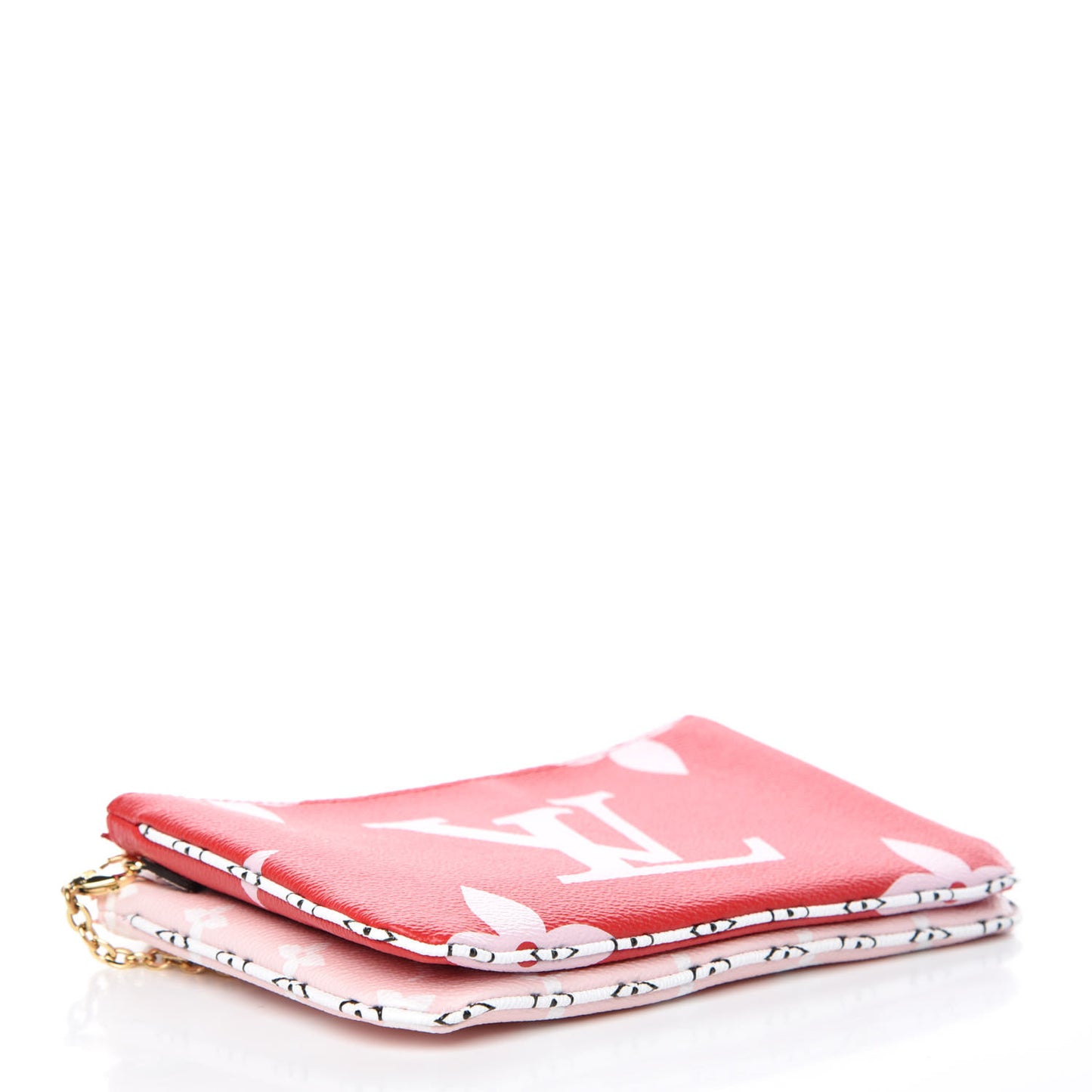 Monogram Giant Double Zip Pochette Rouge