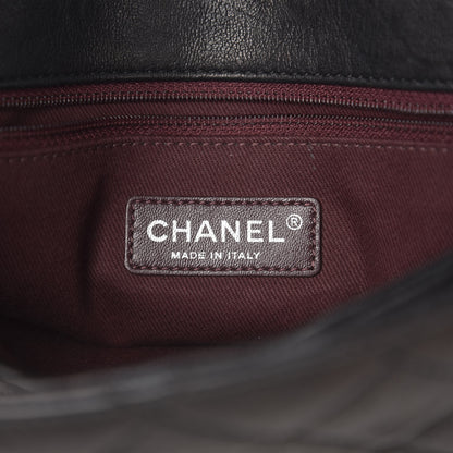 Chanel Crumpled Lambskin Quilted Medium Single Flap Black 7 of 13