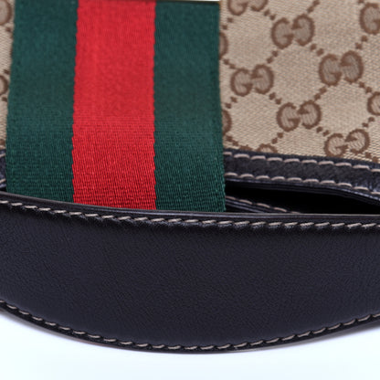Gucci Monogram Large New Ladies Web Hobo Dark Brown 12 of 14