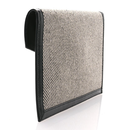 Saint Laurent Canvas Uptown Pouch Black White 3 of 8