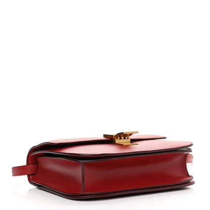 Celine Box Calfskin Medium Classic Box Flap Bag Red 4 of 10